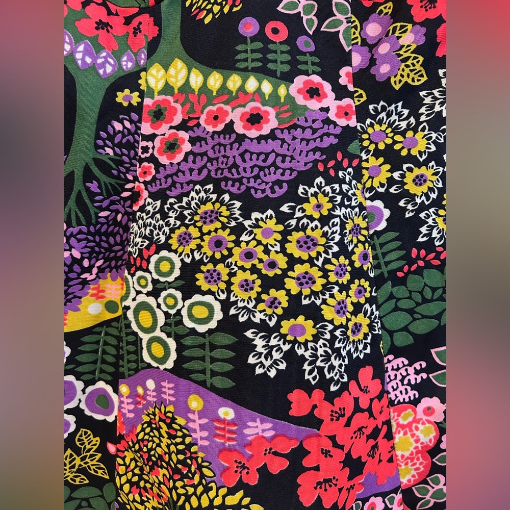 Vintage Psychedelic 60s 70s Floral Micro Mini Dress Groovy Trippy Baby Doll - Picture 14 of 14